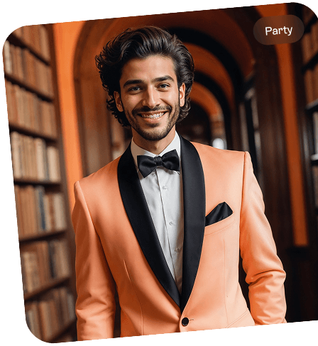 Party style transformation with AI Cloth Changer App - AI Outfit Swap for festive wear