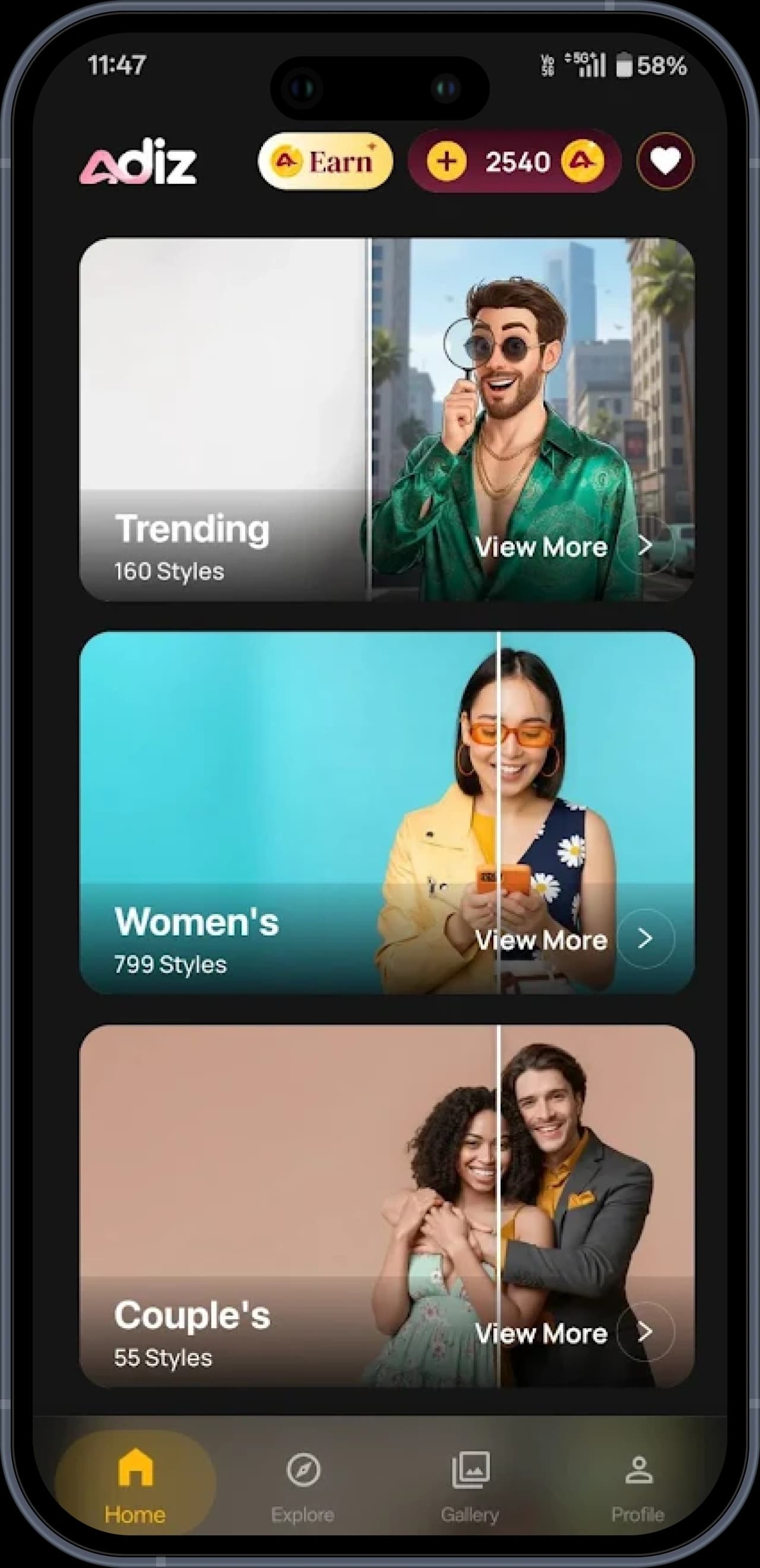 AI Clothes Changer App interface - AI-powered virtual dressing room mockup