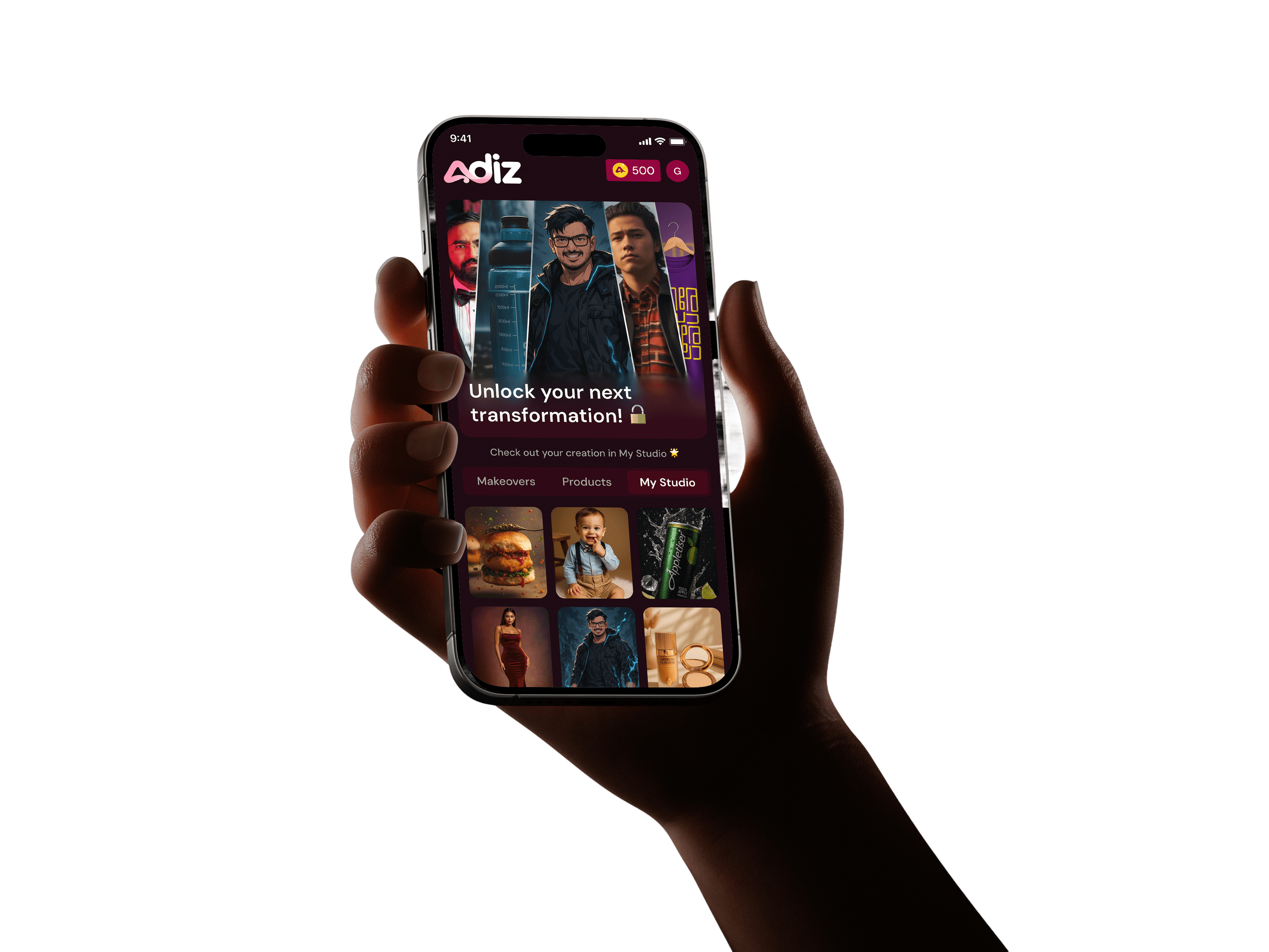 AI Clothes Changer App mockup showing AI-powered virtual dressing room interface